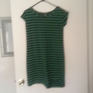 Green and black Merona striped dress
